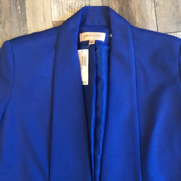Philosophy blue tuxedo jacket. Size 4. - Picture 3 of 5